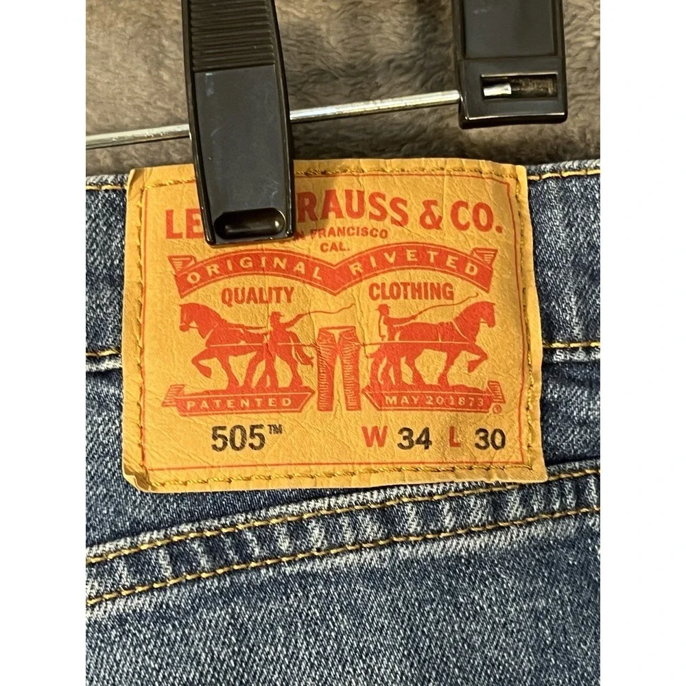 Levis 511 Slim Fit Mens Jeans 34x32 Medium Wash Blue Denim Stretch Pants